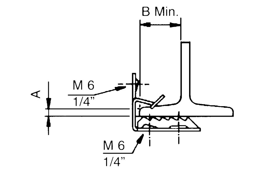 Clip per trave in acciaio armonico base CLP1170
